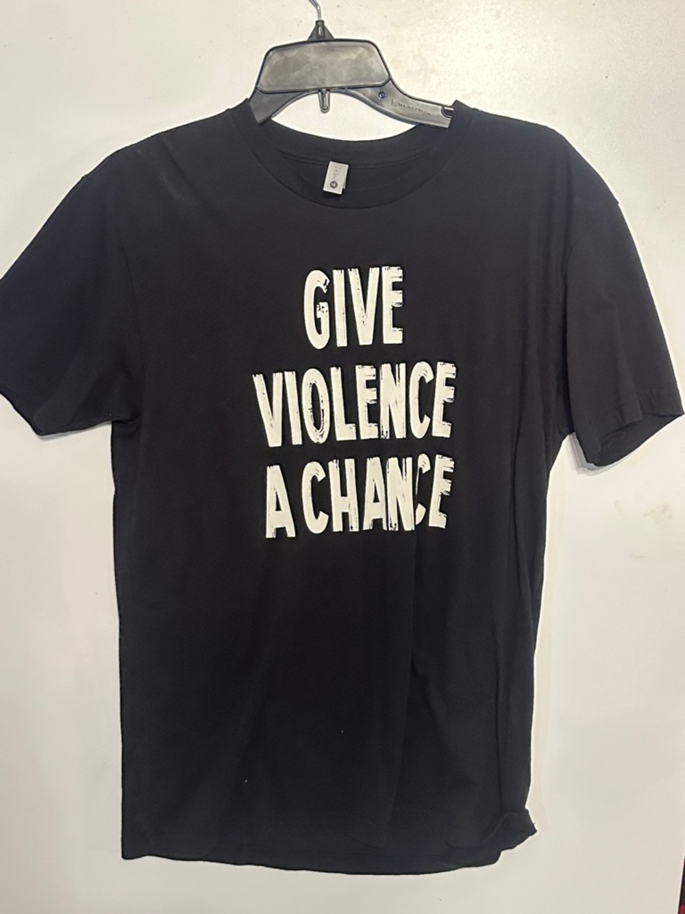 Black Graphic Tee - Give Violence A Chance
